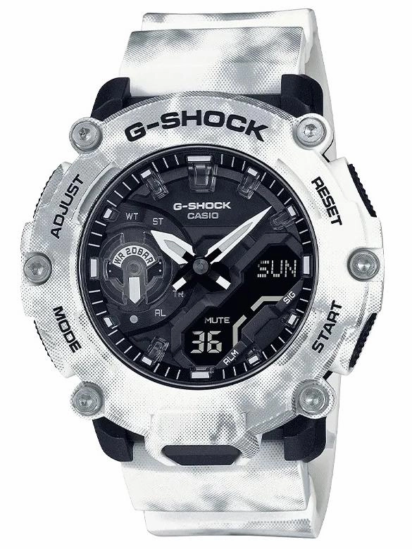 Casio G-Shock Limited Edition SNOW CAMOUFLAGE Watch GA2200GC-7A Sports Watch for Men/Women Budget Sports Watch Luxury Sports Watch