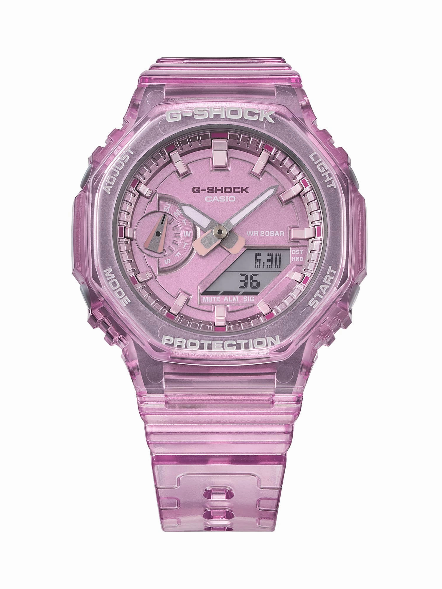 Casio G-Shock Mini CasiOak METALLIC SKELETON Womens Pink Watch GMA-S2100SK-4A