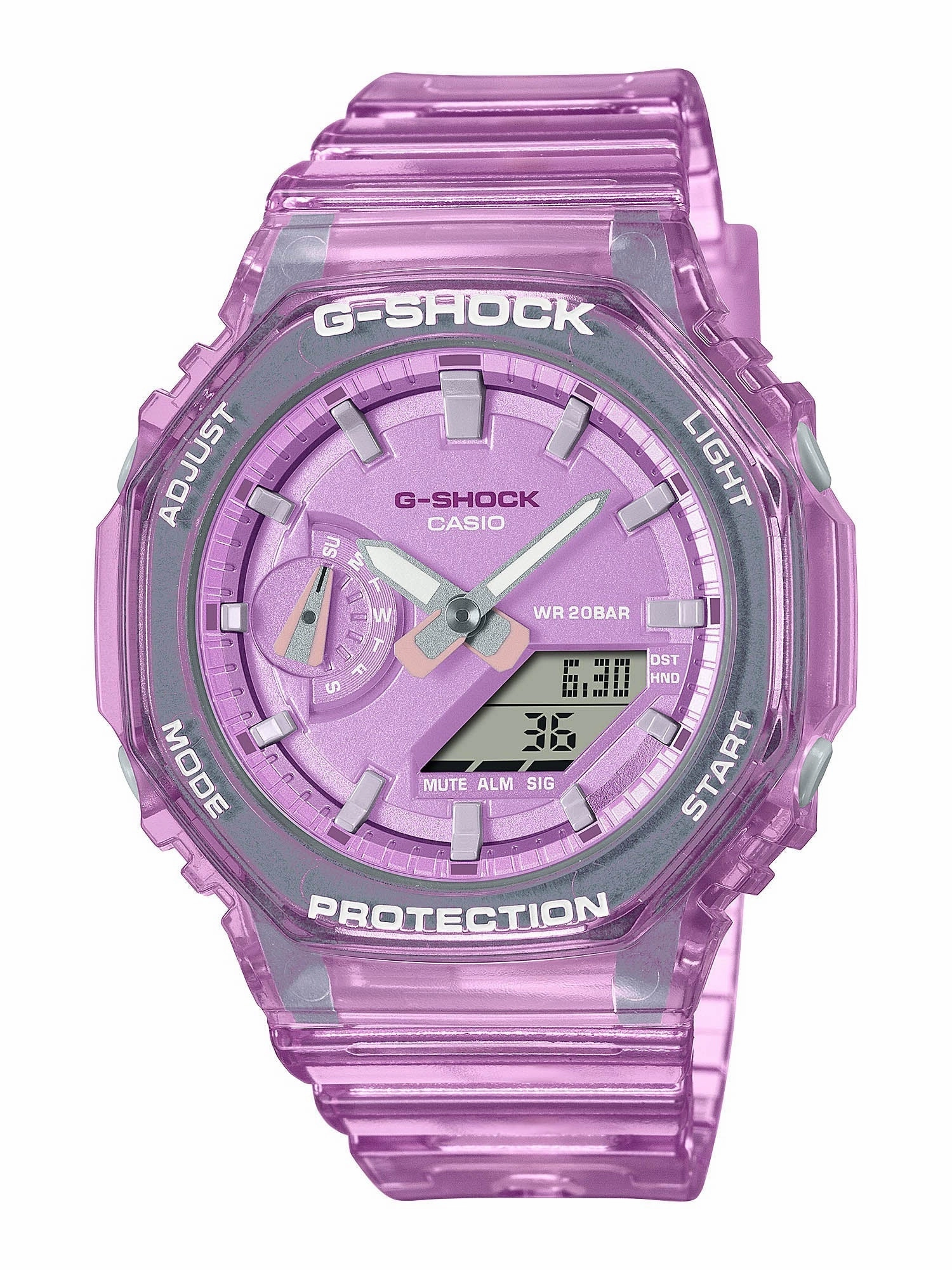 Casio G-Shock Mini CasiOak METALLIC SKELETON Womens Pink Watch GMA-S2100SK-4A Sports Watch for Men/Women Budget Sports Watch Luxury Sports Watch
