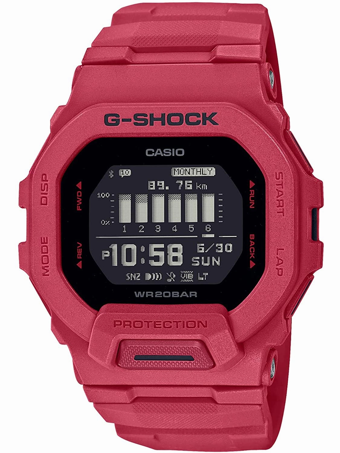 Casio G-Shock MOVE Power Trainer Vibrant Red Digital Watch GBD200RD-4 Sports Watch for Men/Women Budget Sports Watch Luxury Sports Watch