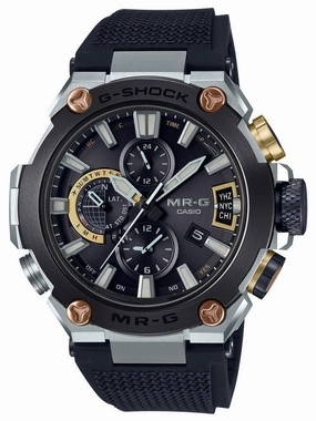 Casio G-Shock MR-G DURA SOFT FLUORO-RUBBER Watch MRGG2000R-1A Hypoallergenic Silicone Watch Discount Silicone Watches