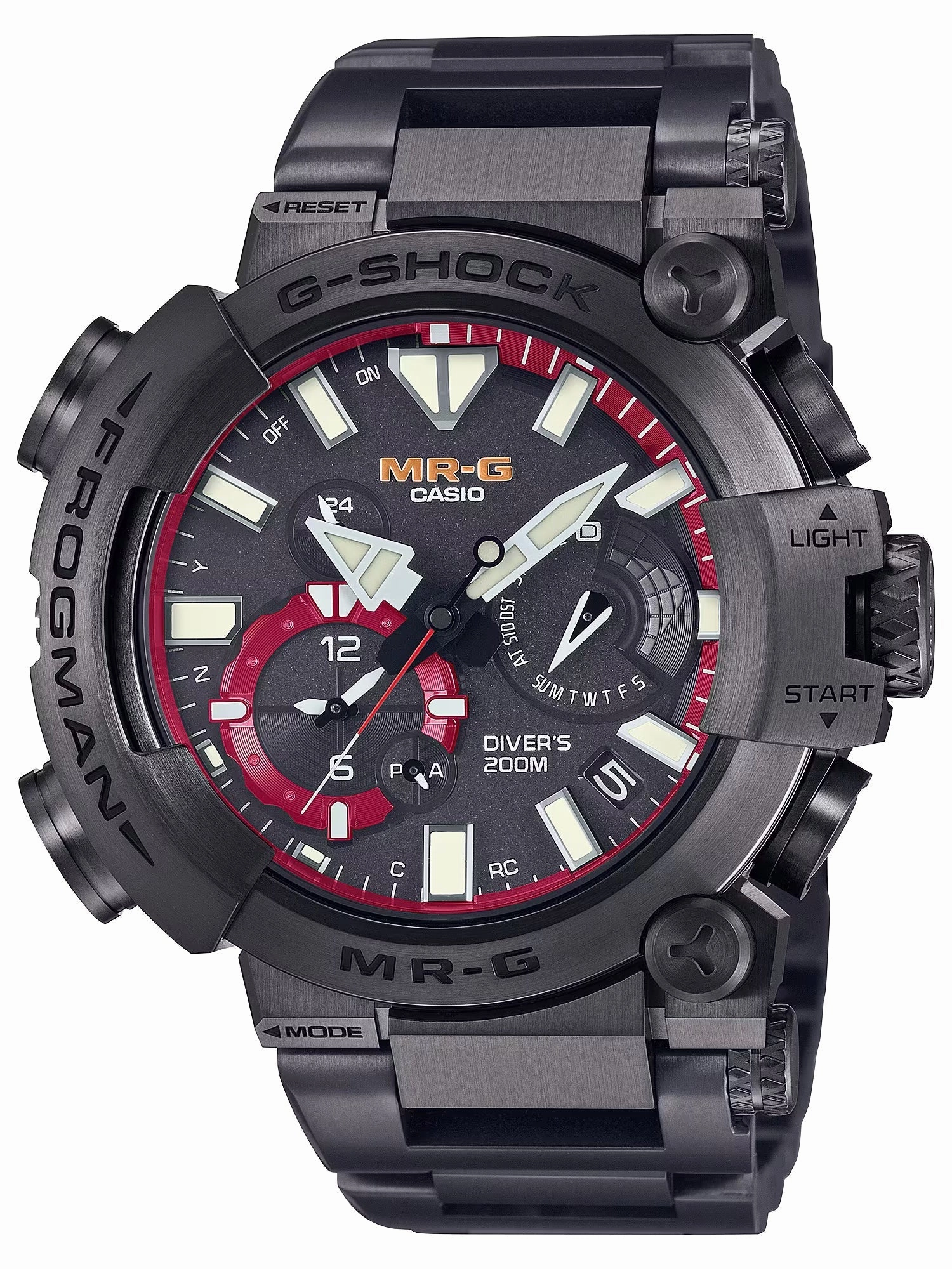 Casio G-Shock MR-G FROGMAN Black/Red Mens Diving Watch MRGBF1000B-1A Sports Watch for Men/Women Budget Sports Watch Luxury Sports Watch