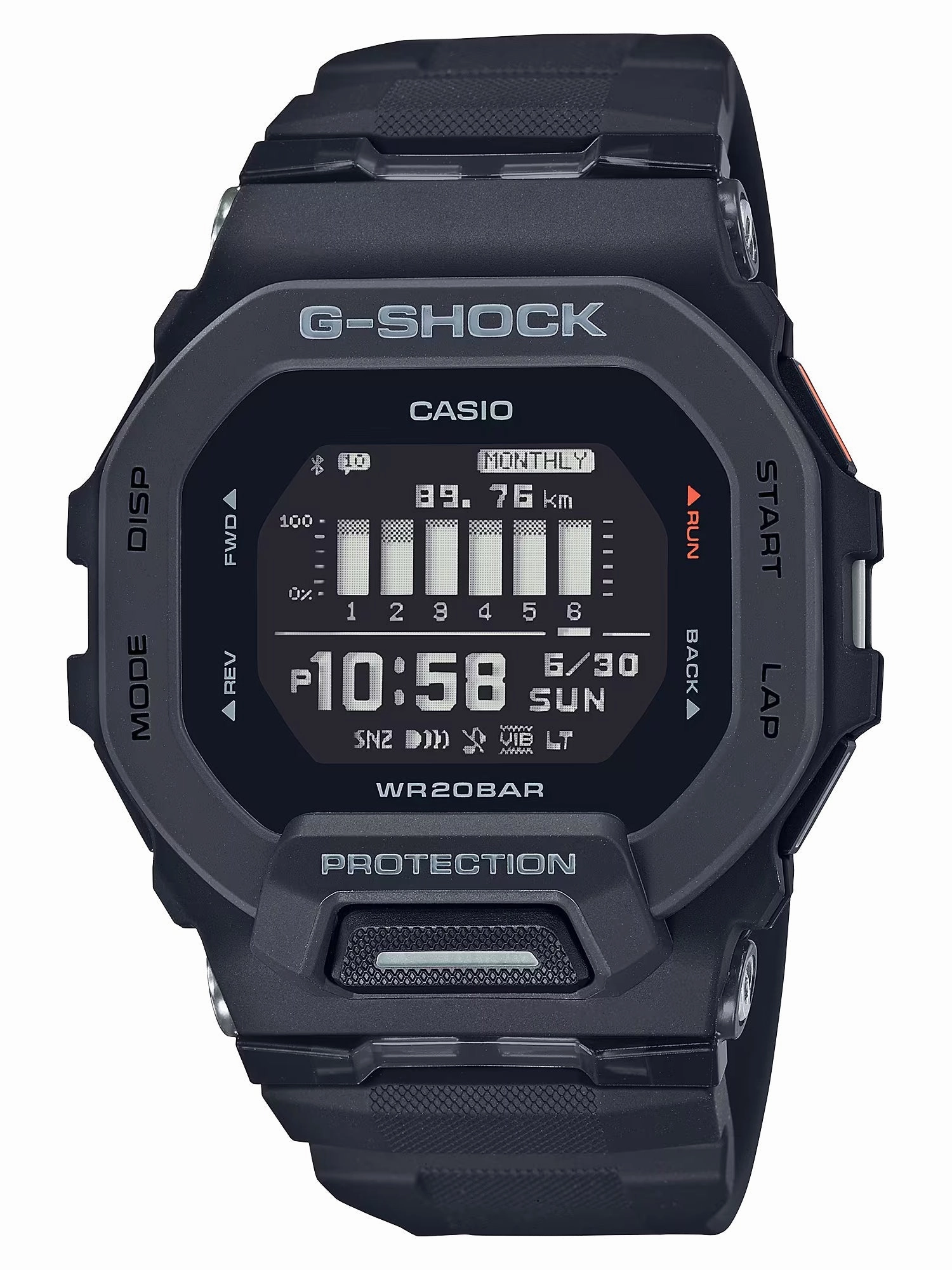 Casio G-Shock POWER TRAINER Black Mens Watch GBD200-1 Sports Watch for Men/Women Budget Sports Watch Luxury Sports Watch