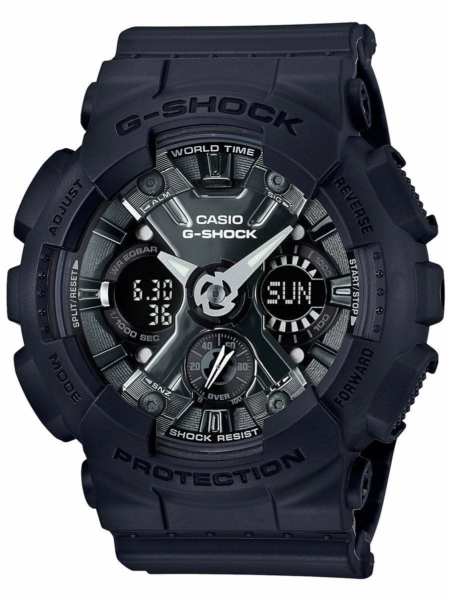 Casio G-Shock S-SERIES Pastel Black Womens Sports Watch GMAS120MF-1A Hypoallergenic Silicone Watch Discount Silicone Watches