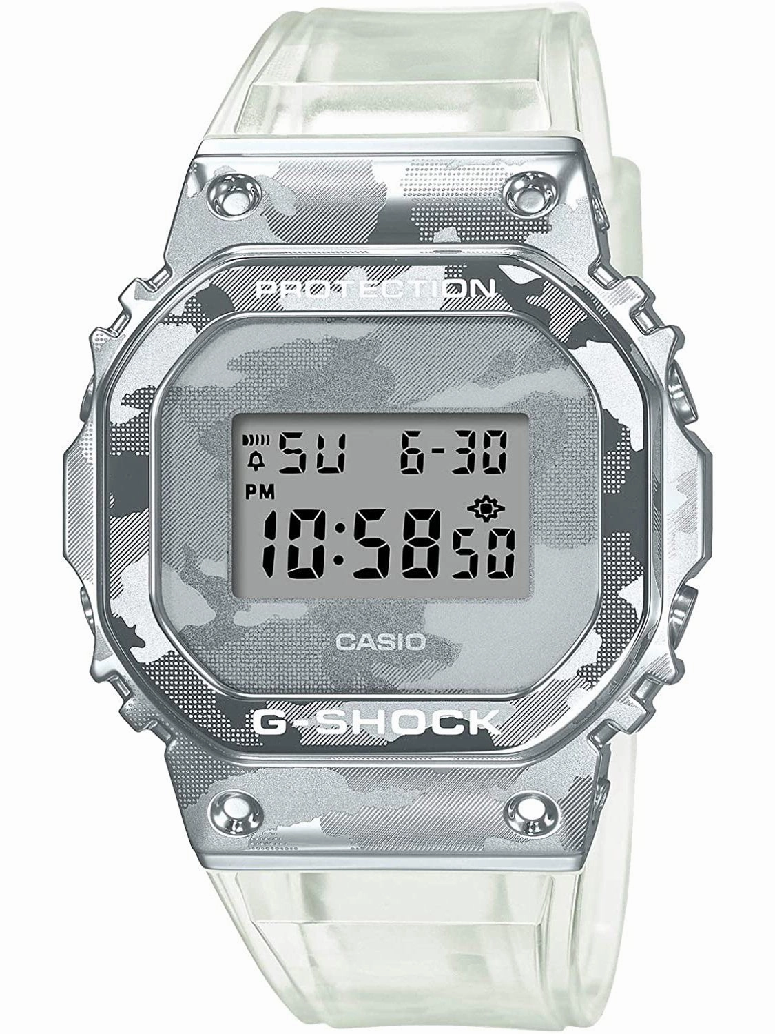 Casio G-Shock SKELETON CAMO Silver Digital Mens Watch GM5600SCM-1 Sports Watch for Men/Women Budget Sports Watch Luxury Sports Watch
