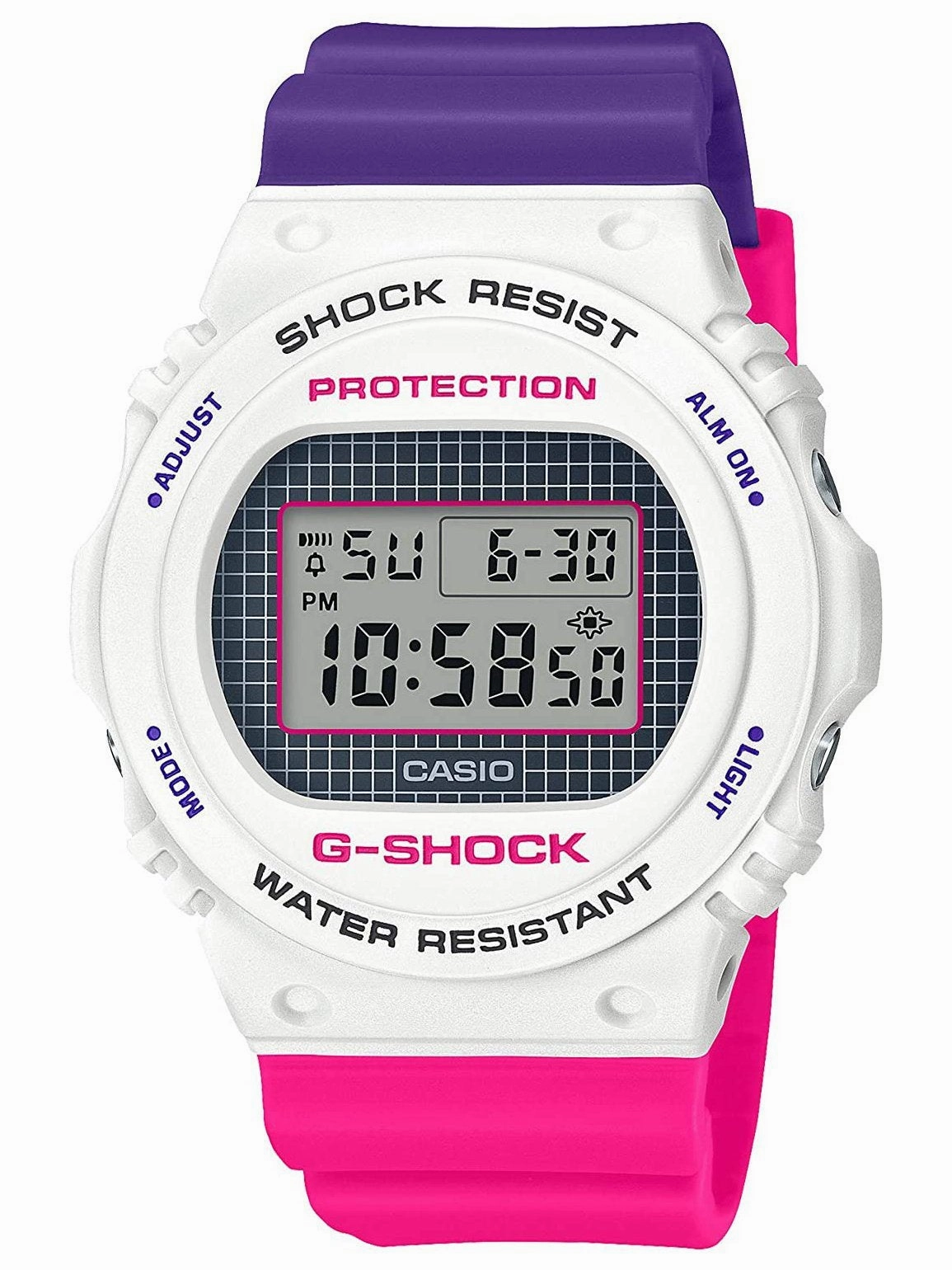 Casio G-Shock THROWBACK COLORS 90s Pink & Purple Digital Watch DW5700THB-7 Sports Watch for Men/Women Budget Sports Watch Luxury Sports Watch