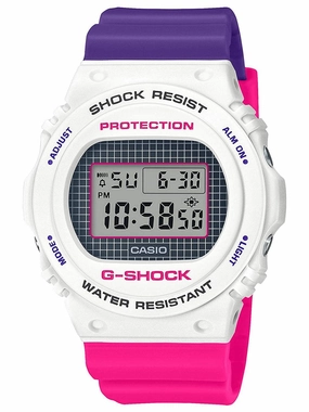 Casio G-Shock THROWBACK COLORS 90s Pink & Purple Digital Watch DW5700THB-7 Sports Watch for Men/Women Budget Sports Watch Luxury Sports Watch
