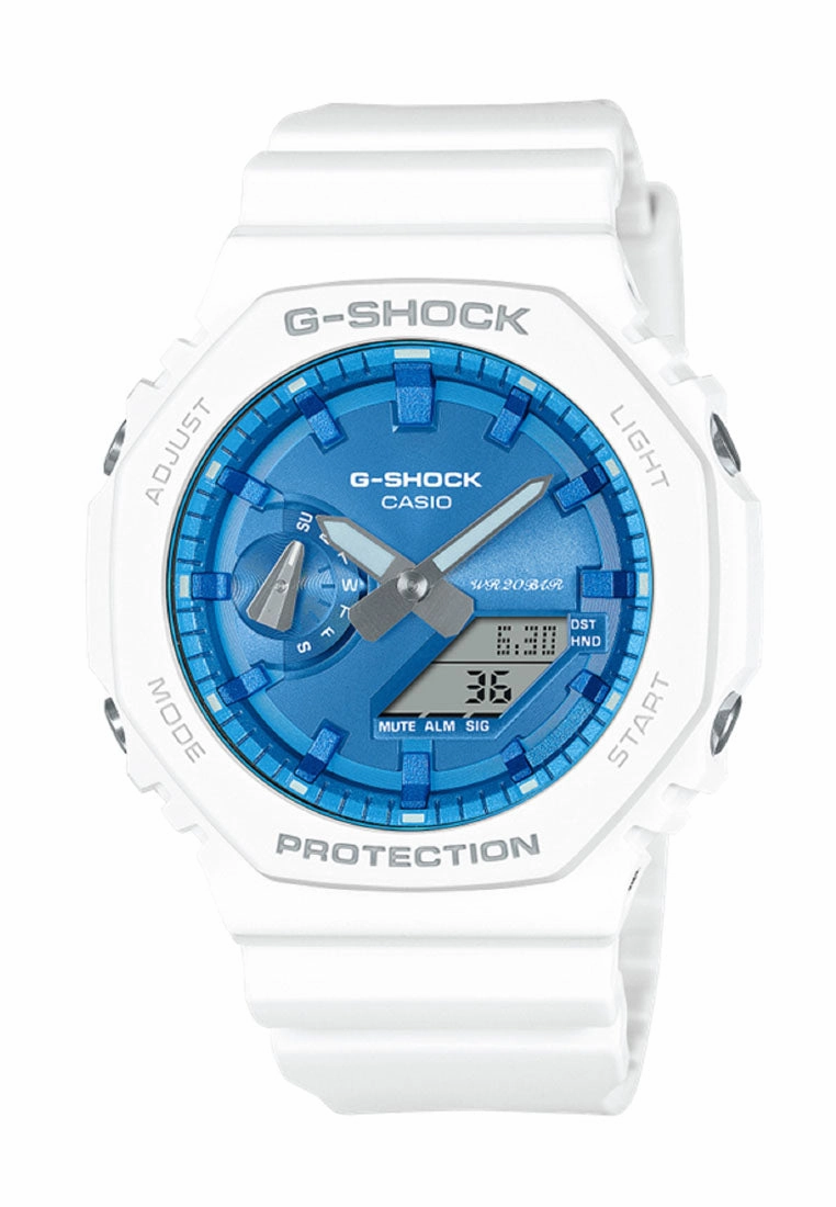 Casio GA-2100WS-7A Digital Analog Rubber Strap Watch for Men,silicone watch,silicone strap watch,silicone watches for men,silicone watches for women,unisex silicone watch,kids silicone watch,sports silicone watch,casual silicone watch,waterproof silicone w