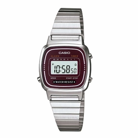 Casio LA670WA-4DF Silver Stainless Watch for Women Affordable casual watches Sporty casual watches Affordable luxury casual watches