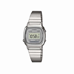 Casio LA670WA-7DF Silver Stainless Watch for Women Affordable casual watches Sporty casual watches Affordable luxury casual watches