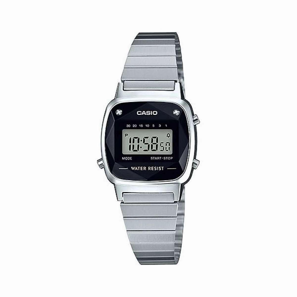 Casio LA670WAD-1DF Silver Stainless Watch for Women Affordable casual watches Sporty casual watches Affordable luxury casual watches