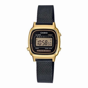 Casio LA670WEMB-1DF Black Mesh Watch for Women Affordable casual watches Sporty casual watches Affordable luxury casual watches