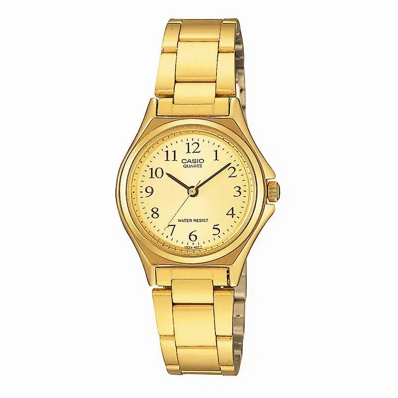 Casio LTP-1130N-9B Gold Plated Watch for Women Affordable casual watches Sporty casual watches Affordable luxury casual watches
