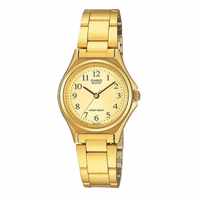 Casio LTP-1130N-9B Gold Plated Watch for Women Affordable casual watches Sporty casual watches Affordable luxury casual watches