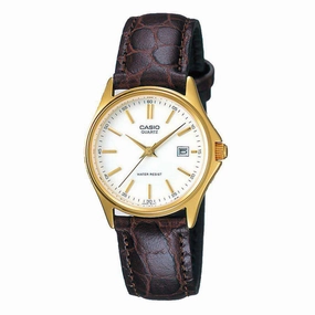 Casio LTP-1183Q-7A Brown Leather Strap Watch for Women Affordable casual watches Sporty casual watches Affordable luxury casual watches