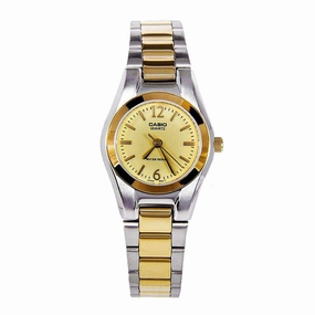 Casio LTP-1253SG-9A Two Tone Stainless Steel Watch for Women Affordable casual watches Sporty casual watches Affordable luxury casual watches