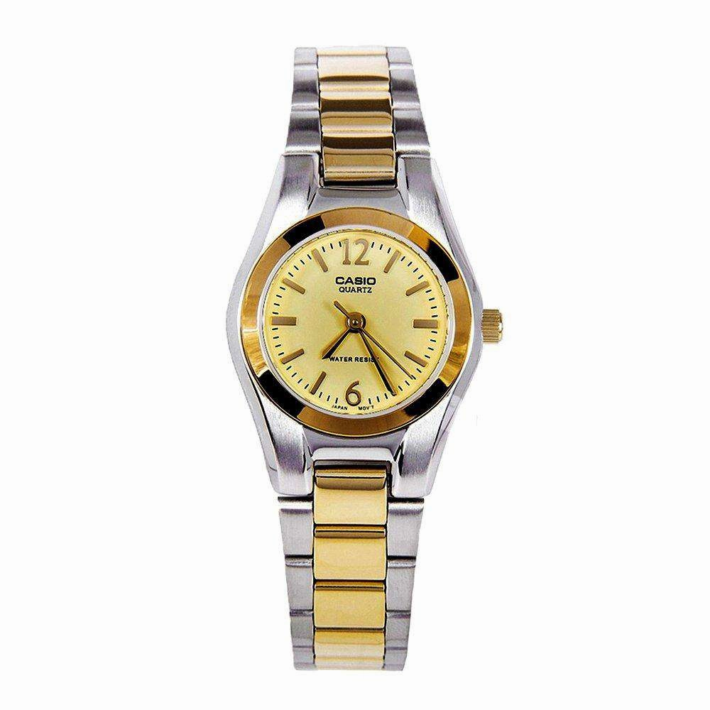 Casio LTP-1253SG-9A Two Tone Stainless Steel Watch for Women Affordable casual watches Sporty casual watches Affordable luxury casual watches