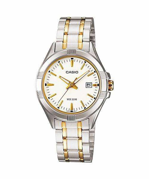 Casio LTP-1308SG-7AVDF Two-tone Stainless Steel Strap Watch for Women Affordable casual watches Sporty casual watches Affordable luxury casual watches