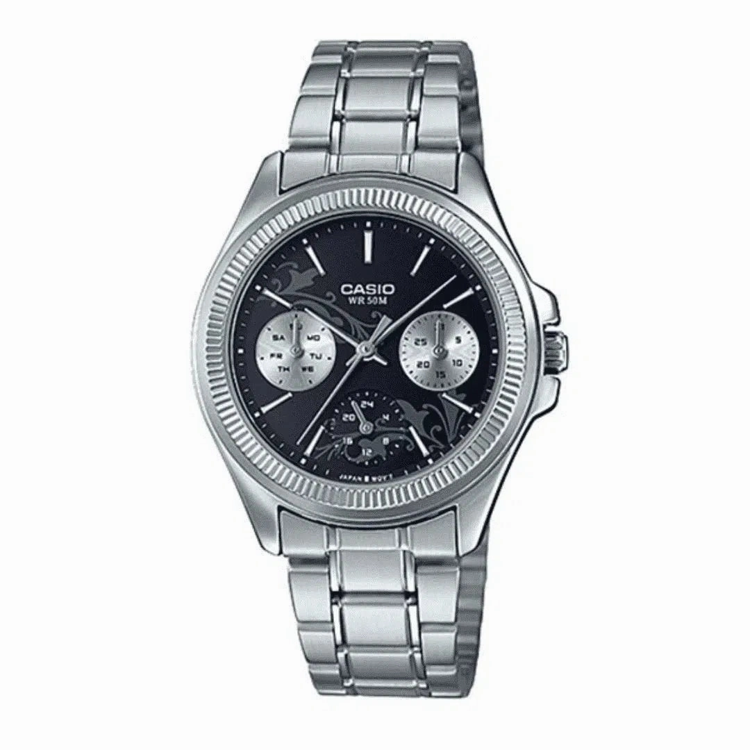 Casio LTP-2088D-1A2 Silver Stainless Watch for Women Affordable casual watches Sporty casual watches Affordable luxury casual watches