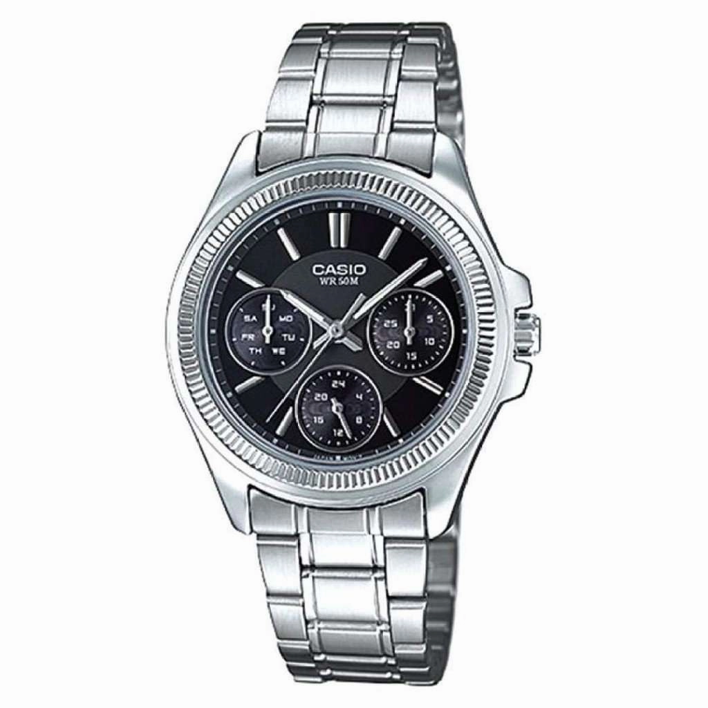 Casio LTP-2088D-1A Silver Stainless Watch for Women Affordable casual watches Sporty casual watches Affordable luxury casual watches