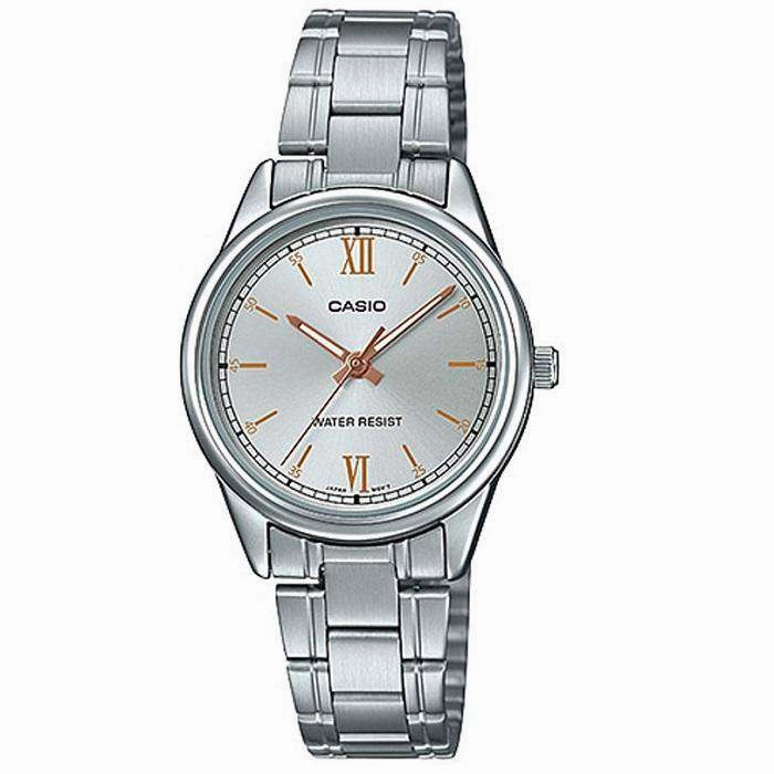 Casio LTP-V005D-7B2UDF Silver Stainless Watch for Women Affordable casual watches Sporty casual watches Affordable luxury casual watches