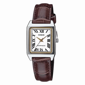 Casio LTP-V007L-7B2 Brown Leather Watch for Women Affordable casual watches Sporty casual watches Affordable luxury casual watches