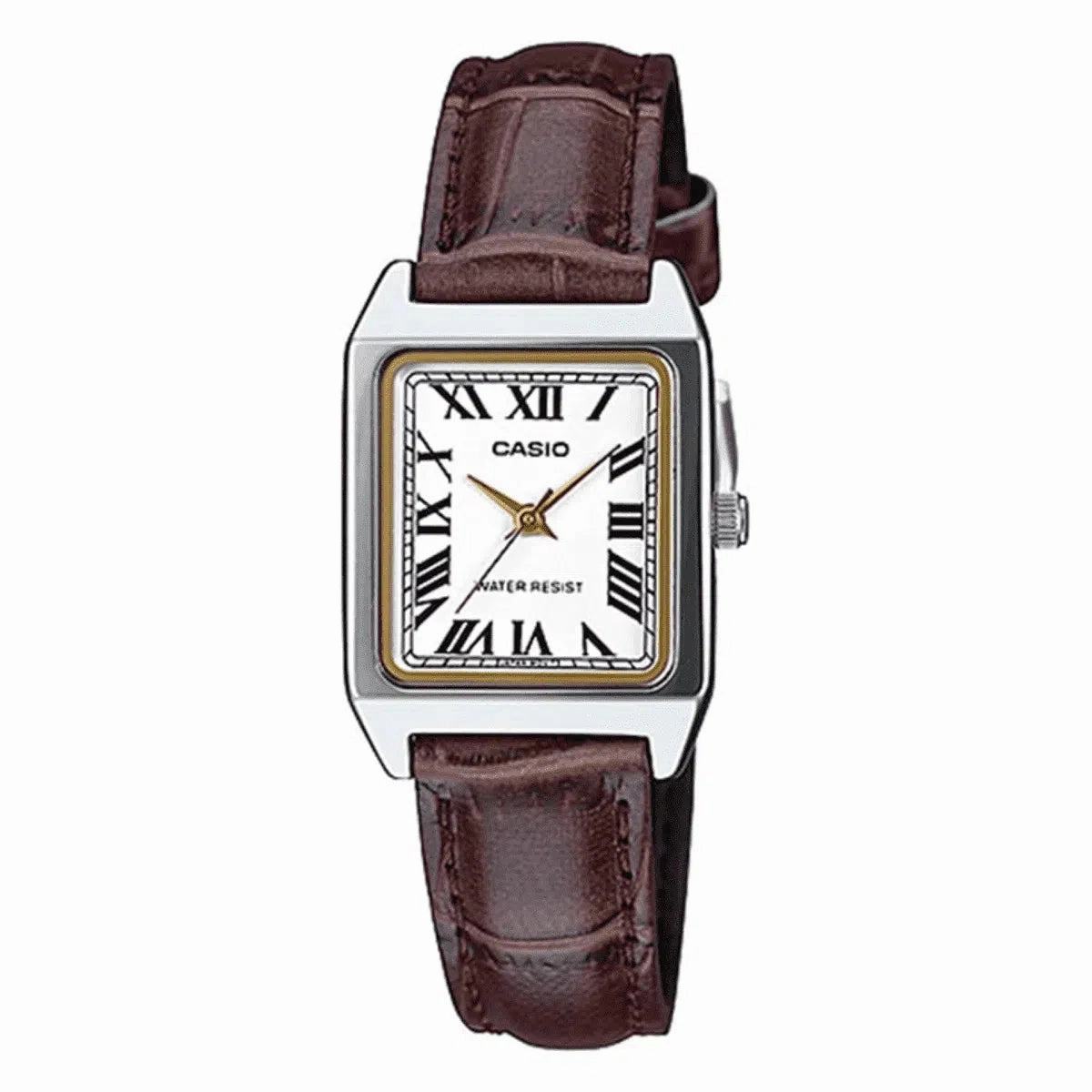 Casio LTP-V007L-7B2 Brown Leather Watch for Women Affordable casual watches Sporty casual watches Affordable luxury casual watches