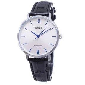 Casio LTP-VT01L-7B1 Black Leather Strap Watch for Women Affordable casual watches Sporty casual watches Affordable luxury casual watches