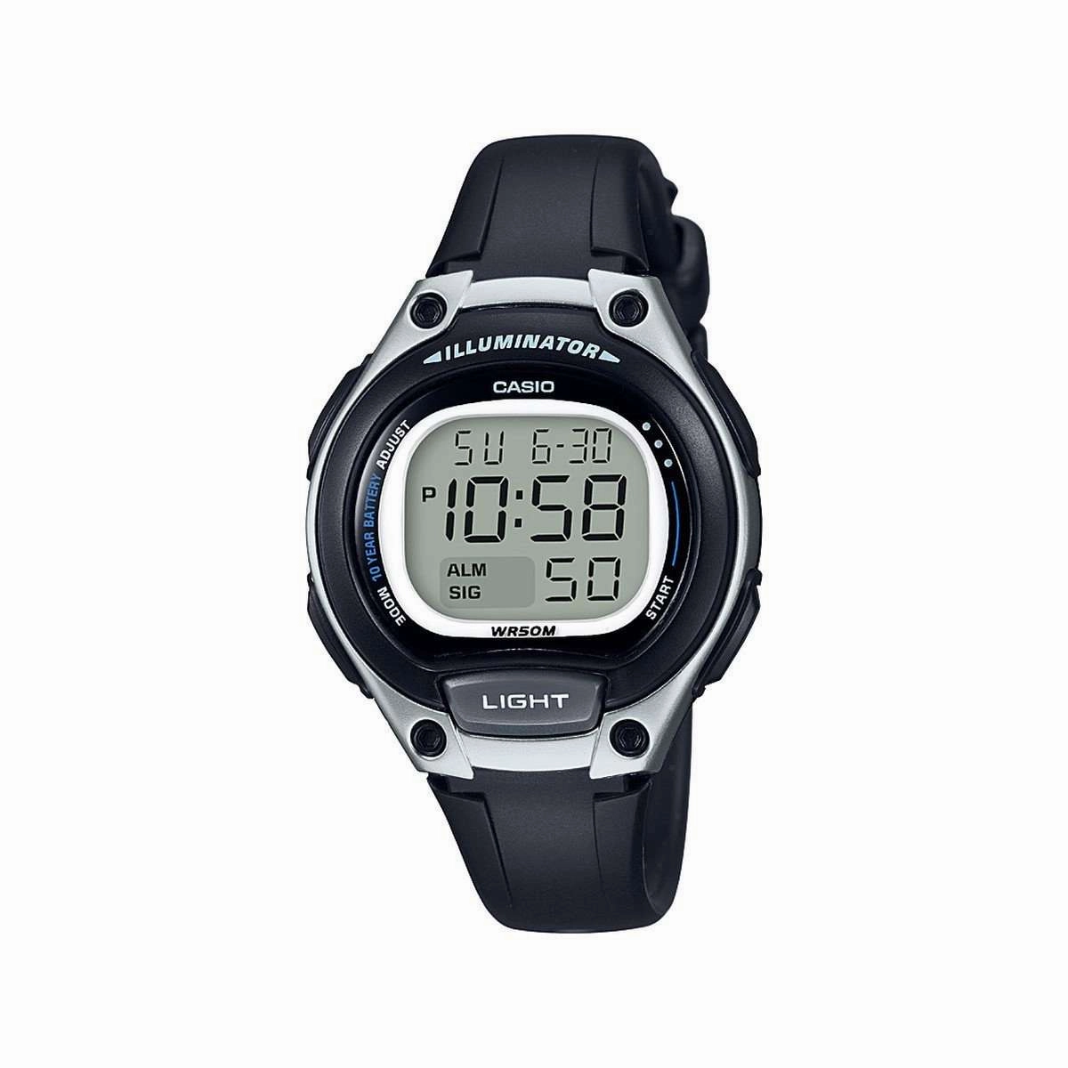 Casio LW-203-1AVDF Digital Black Resin Strap Watch for Women Affordable casual watches Sporty casual watches Affordable luxury casual watches