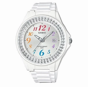 Casio LX-500H-7B White Resin Watch For Women Affordable casual watches Sporty casual watches Affordable luxury casual watches