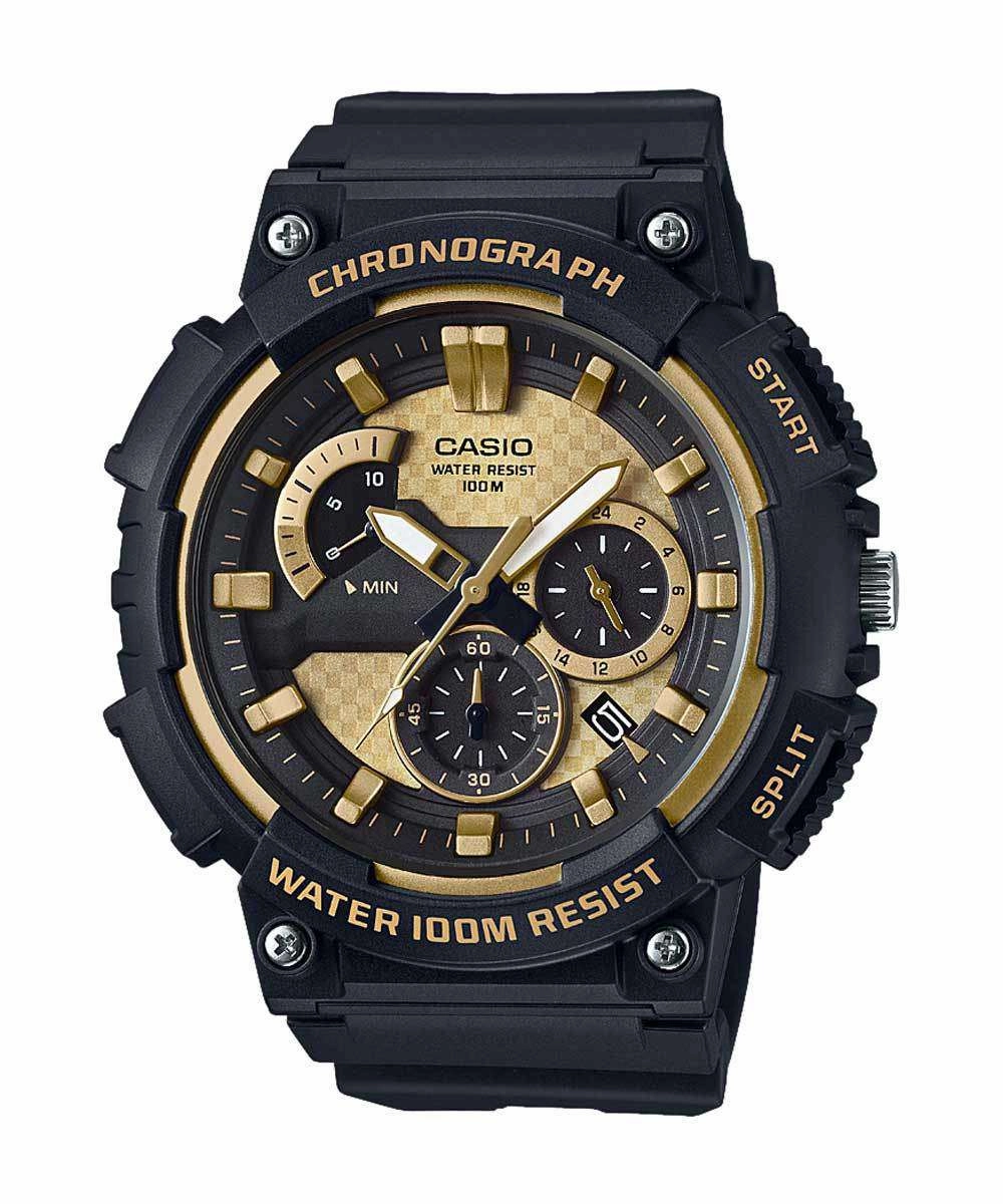 Casio MCW-200H-9AVDF Analog Chronograph Black Resin Strap Watch for Men Affordable casual watches Sporty casual watches Affordable luxury casual watches