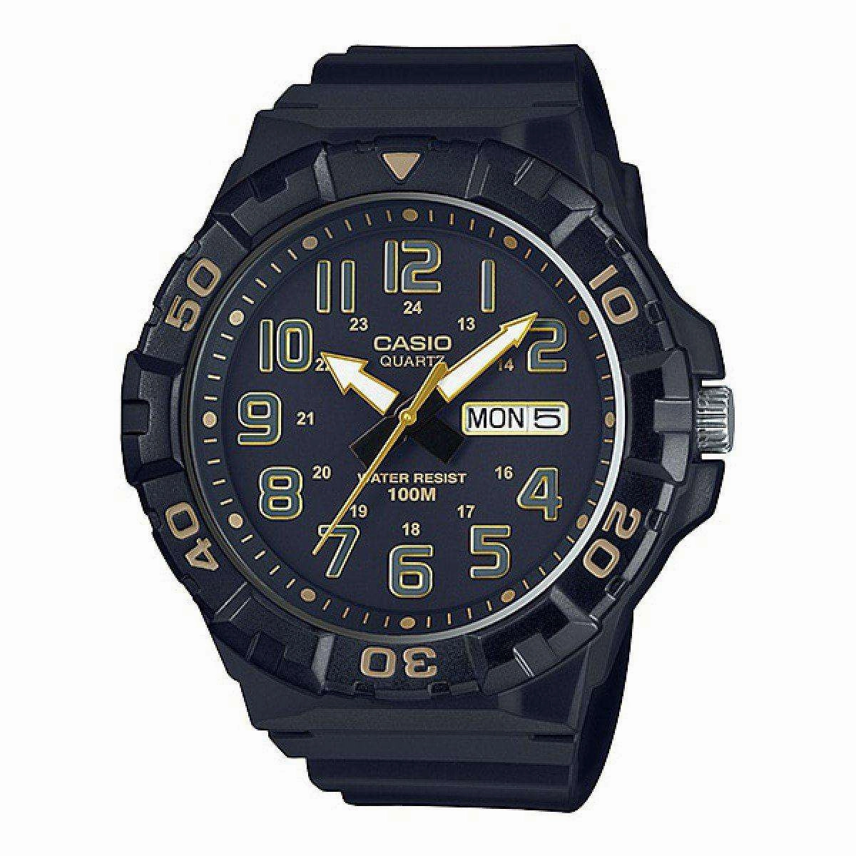 Casio MRW-210H-1A2VDF Analog Black Resin Strap Watch for Men Affordable casual watches Sporty casual watches Affordable luxury casual watches