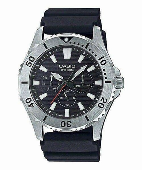 Casio MTD-1086-1A Analog Resin Black Strap Watch for Men Affordable casual watches Sporty casual watches Affordable luxury casual watches