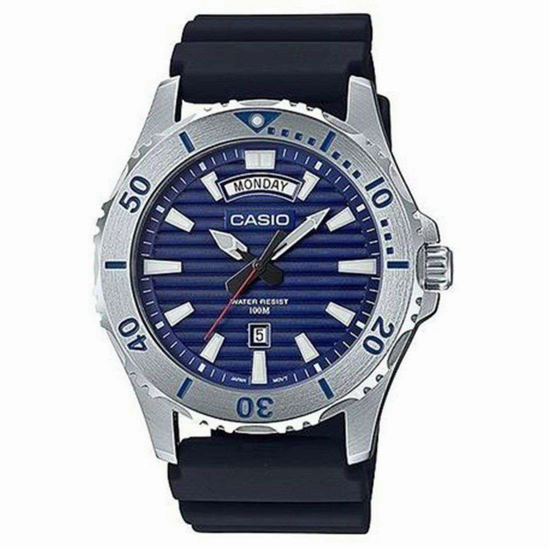 Casio MTD-1087-2A Black Resin Strap Marine Sports Watch for Men Affordable casual watches Sporty casual watches Affordable luxury casual watches