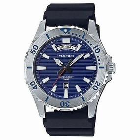 Casio MTD-1087-2A Black Resin Strap Marine Sports Watch for Men Affordable casual watches Sporty casual watches Affordable luxury casual watches