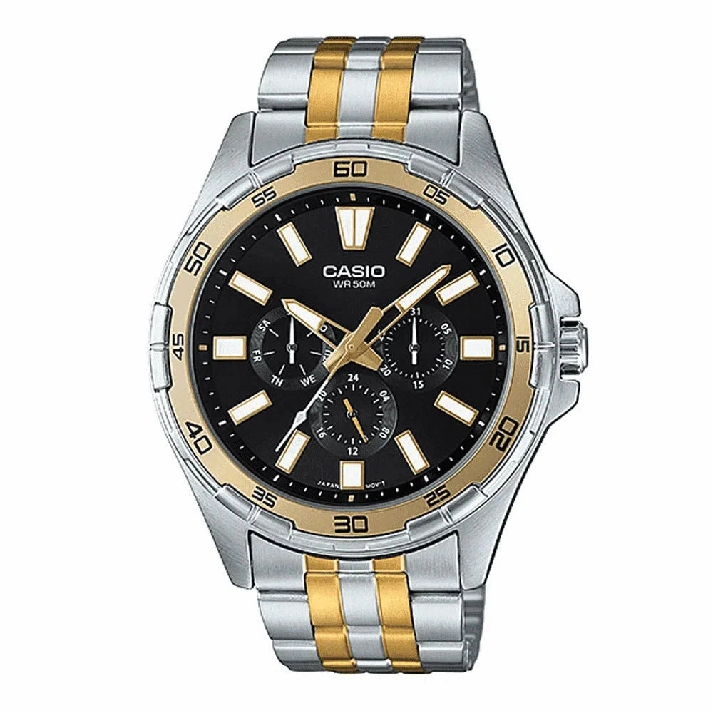 Casio MTD-300SG-1A Two-Toned Stainless Watch for Men Affordable casual watches Sporty casual watches Affordable luxury casual watches