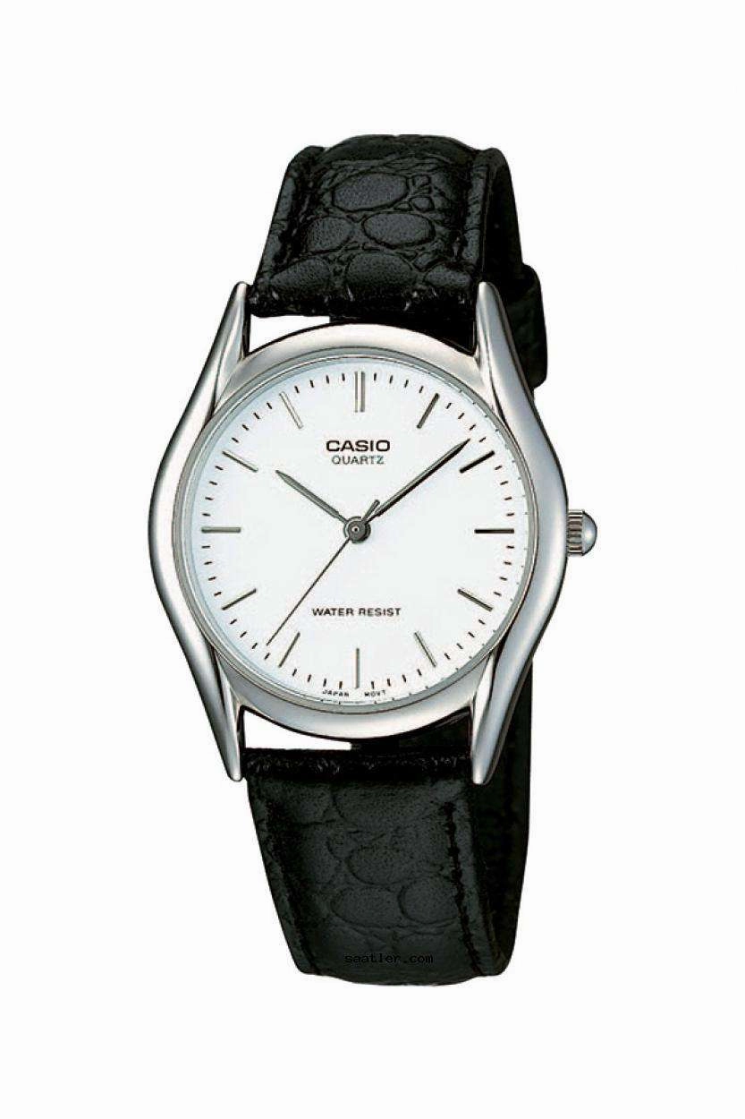 Casio MTP-1094E-7ADF Black Leather Strap Watch for Men Affordable casual watches Sporty casual watches Affordable luxury casual watches