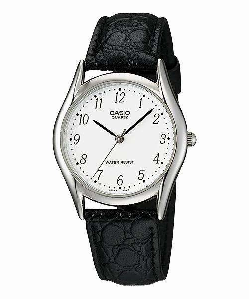 Casio MTP-1094E-7BDF Black Leather Strap Watch for Men Affordable casual watches Sporty casual watches Affordable luxury casual watches