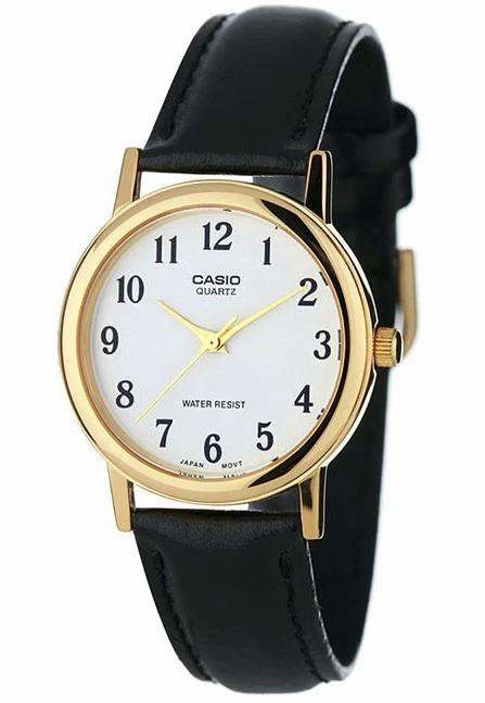 Casio MTP-1095Q-7BD Black Leather Strap Watch for Men and Women Affordable casual watches Sporty casual watches Affordable luxury casual watches