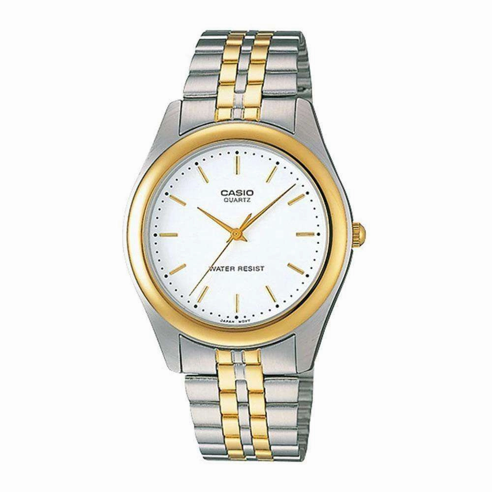 Casio MTP-1129G-7ARDF Two Tone Stainless Steel Strap Watch for Men Affordable casual watches Sporty casual watches Affordable luxury casual watches