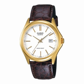Casio MTP-1183Q-7ADF Brown Leather Strap Watch for Men Affordable casual watches Sporty casual watches Affordable luxury casual watches