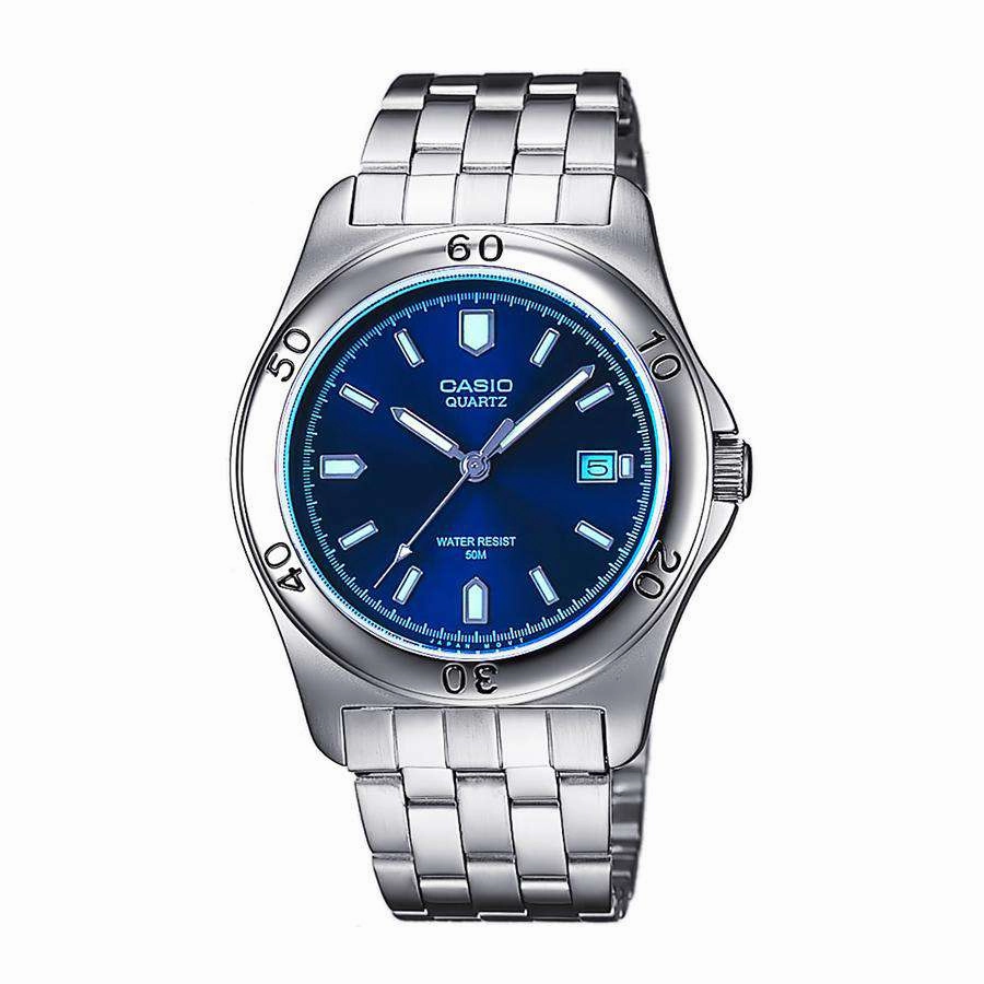 Casio MTP-1213A-2AVDF Silver Stainless Steel Strap Watch for Men Affordable casual watches Sporty casual watches Affordable luxury casual watches