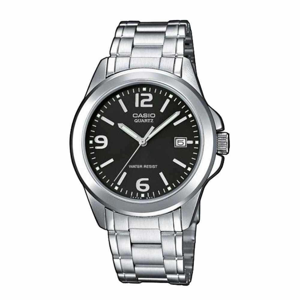 Casio MTP-1215A-1ADF Silver Stainless Steel Strap Watch for Men Affordable casual watches Sporty casual watches Affordable luxury casual watches