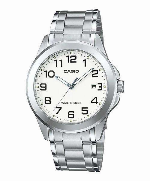 Casio MTP-1215A-7B2DF Silver Stainless Steel Strap Watch for Men Affordable casual watches Sporty casual watches Affordable luxury casual watches