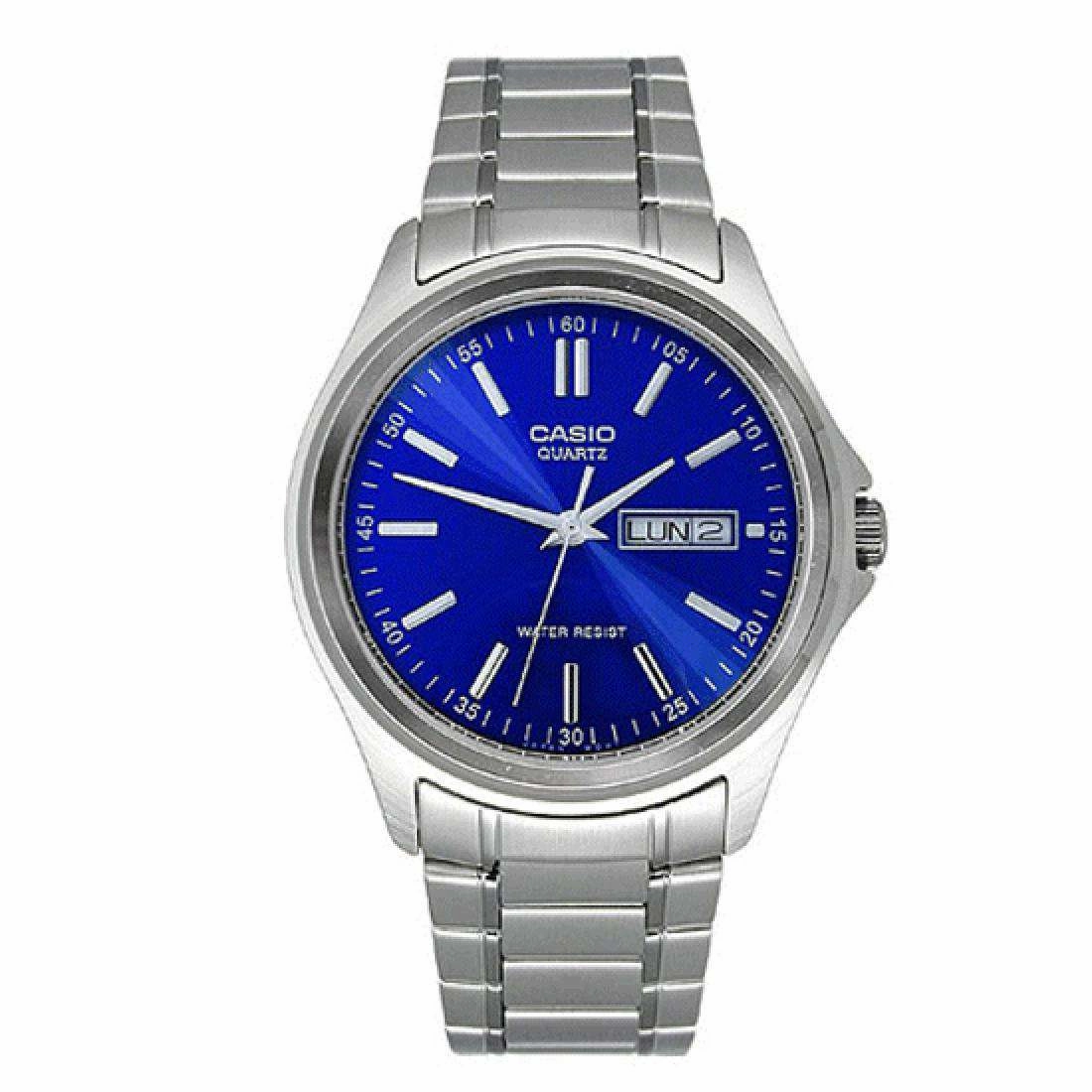 Casio MTP-1239D-2ADF Silver Stainless Steel Strap Watch for Men Affordable casual watches Sporty casual watches Affordable luxury casual watches