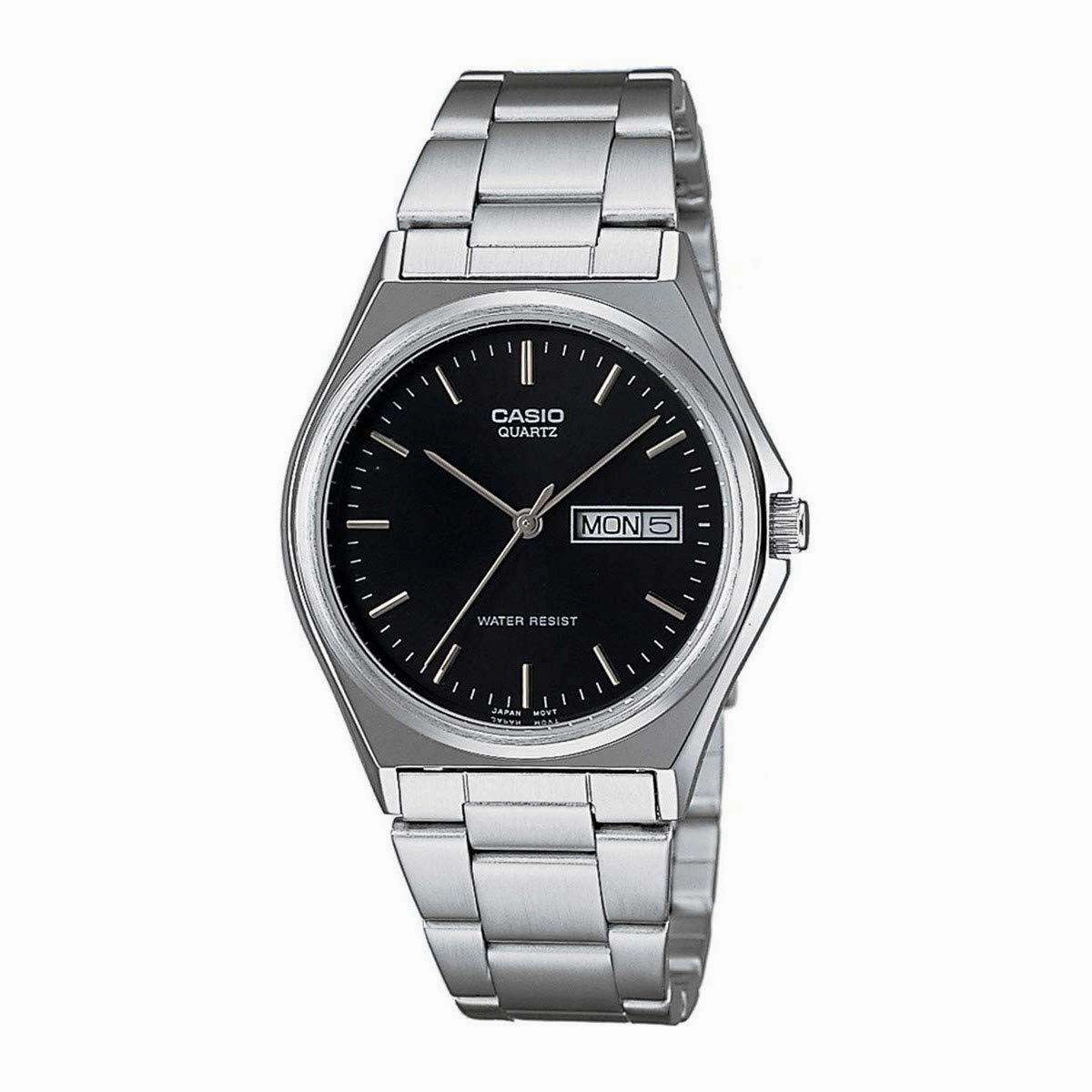 Casio MTP-1240D-1ADF Silver Stainless Steel Strap Watch for Men Affordable casual watches Sporty casual watches Affordable luxury casual watches