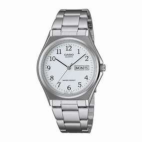 Casio MTP-1240D-7BDF Silver Stainless Steel Strap Watch for Men Affordable casual watches Sporty casual watches Affordable luxury casual watches