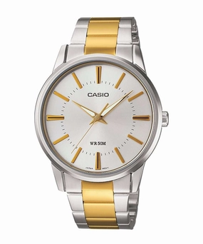 Casio MTP-1303SG-7AVDF Two Tone Stainless Steel Strap Watch for Men,men's watches,watch for men, best men's watches,luxury men's watch,minimalist men's watch,casual men's watch,dress watch for men,automatic men's watch,quartz men's watch,cheap men'