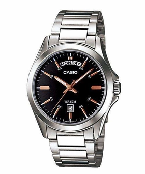 Casio MTP-1370D-1A2 Silver Stainless Watch for Men,men's watches,watch for men, best men's watches,luxury men's watch,minimalist men's watch,casual men's watch,dress watch for men,automatic men's watch,quartz men's watch,cheap men's watch. business