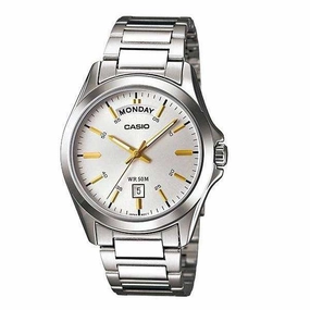 Casio MTP-1370D-7A2 Silver Stainless Watch for Men,men's watches,watch for men, best men's watches,luxury men's watch,minimalist men's watch,casual men's watch,dress watch for men,automatic men's watch,quartz men's watch,cheap men's watch. business